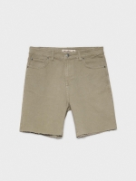 %Pto% Five-pocket denim bermuda shorts khaki