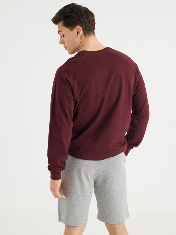 Bermuda jogger básicos cinza claro vista meia traseira