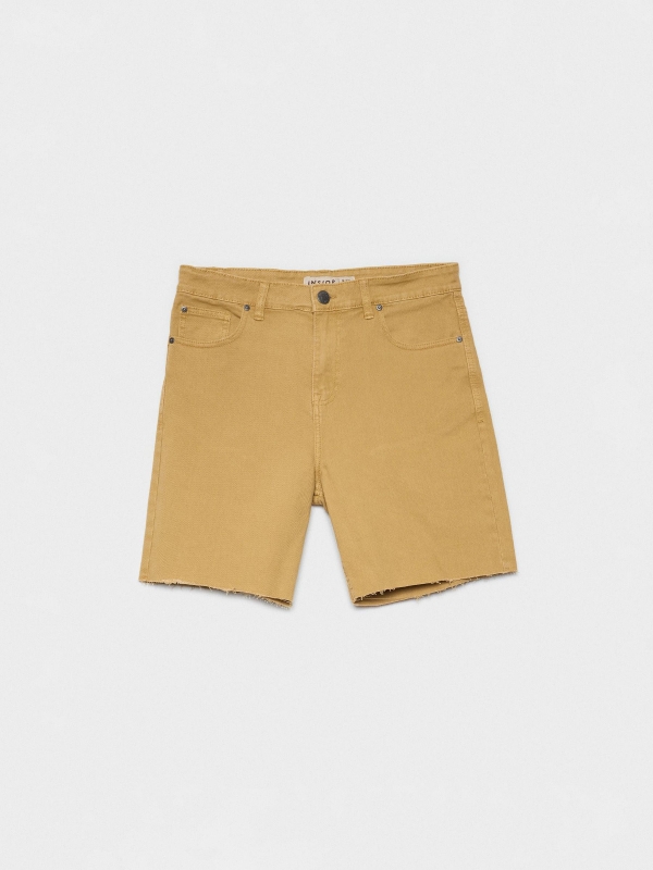  Bermuda denim cinco bolsillos camel vista frontal