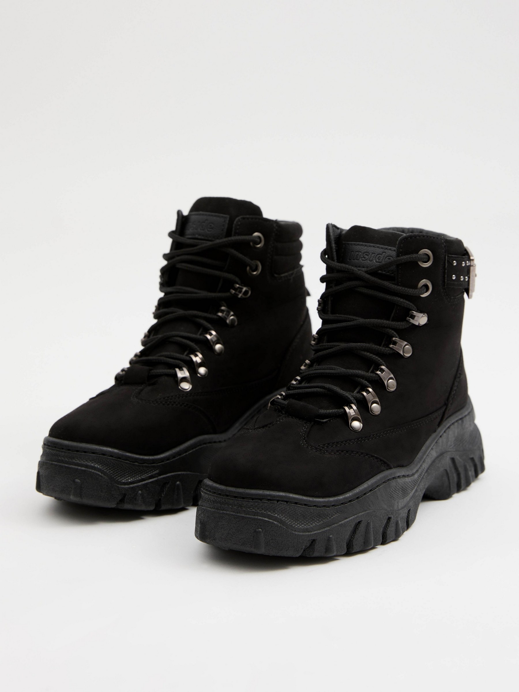 Bota plataforma de moda casual preto