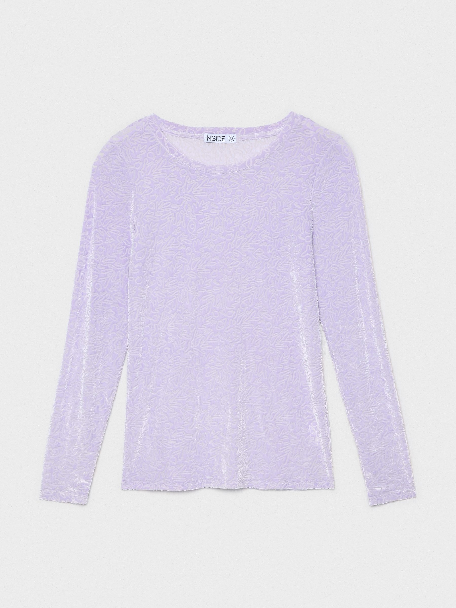 Flock tulle t-shirt lilac middle front view