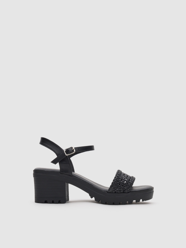 Platform sandal with straps