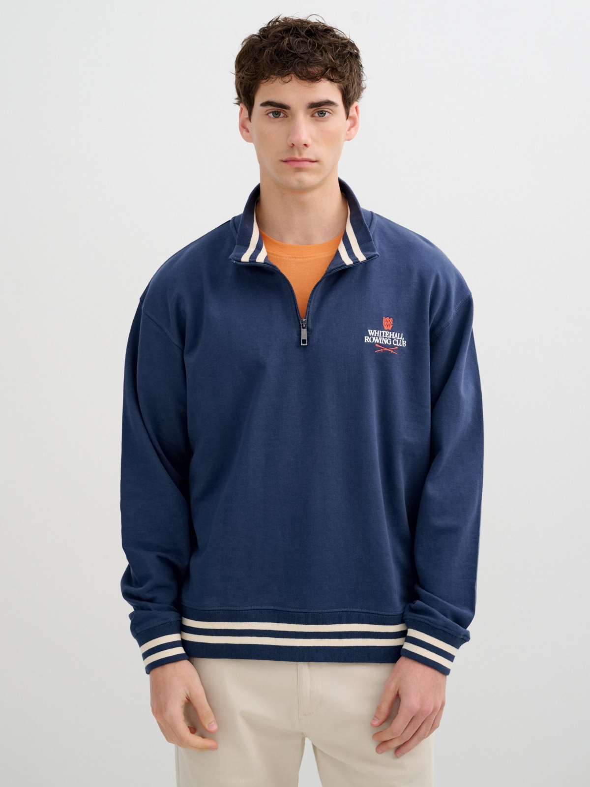 Sudadera felpa cremallera oversize