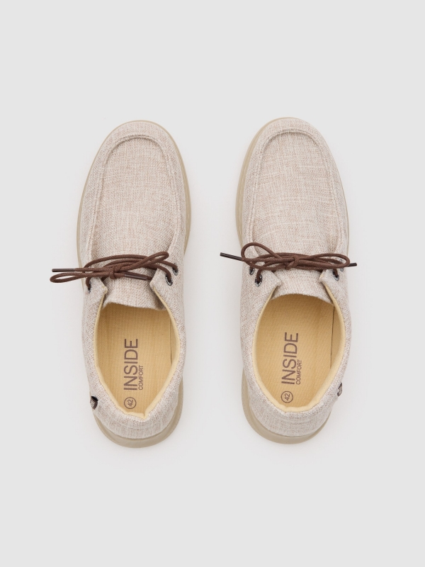 Casual canvas sports sand zenithal view