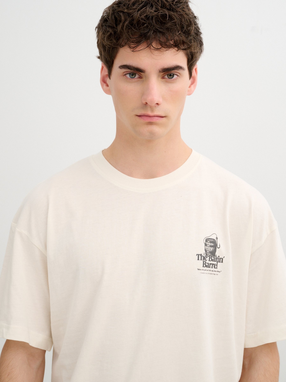 Casual Message T-shirt raw detail view