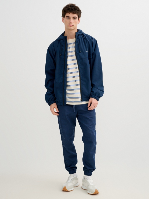 Casual striped t-shirt light green front view