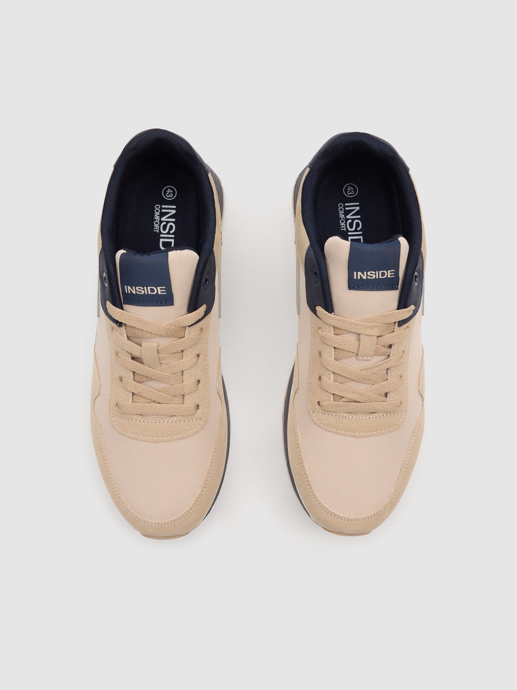 Nylon and rubber running shoes