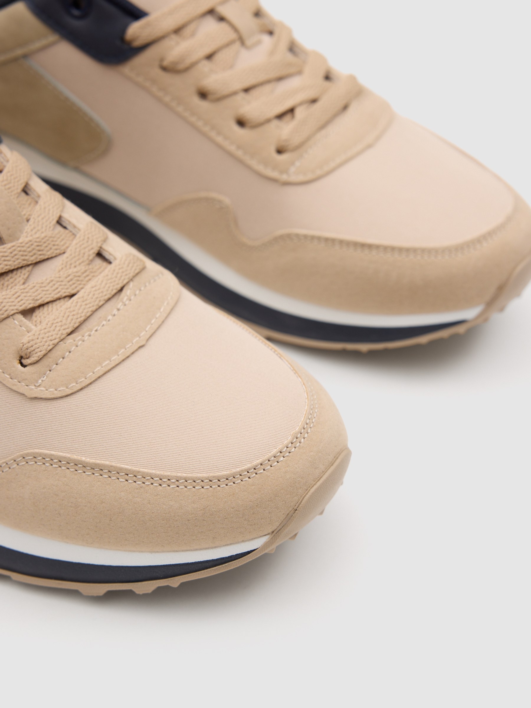 Nylon and rubber running shoes