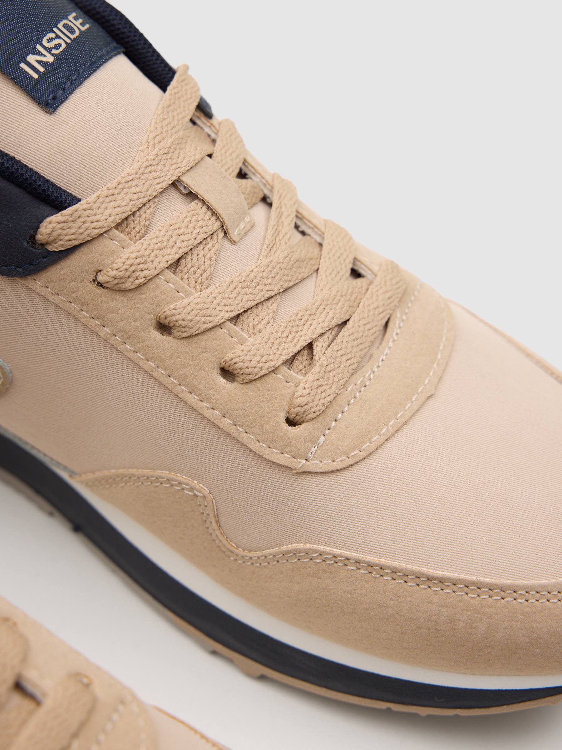 Nylon and rubber running shoes