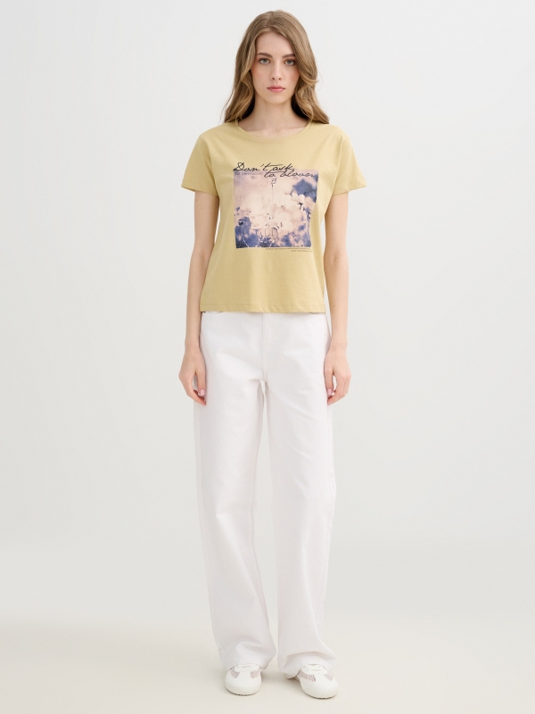 Nature Cotton T-shirt sand front view