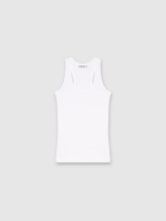 %Pto% Basic cotton tank top white front view