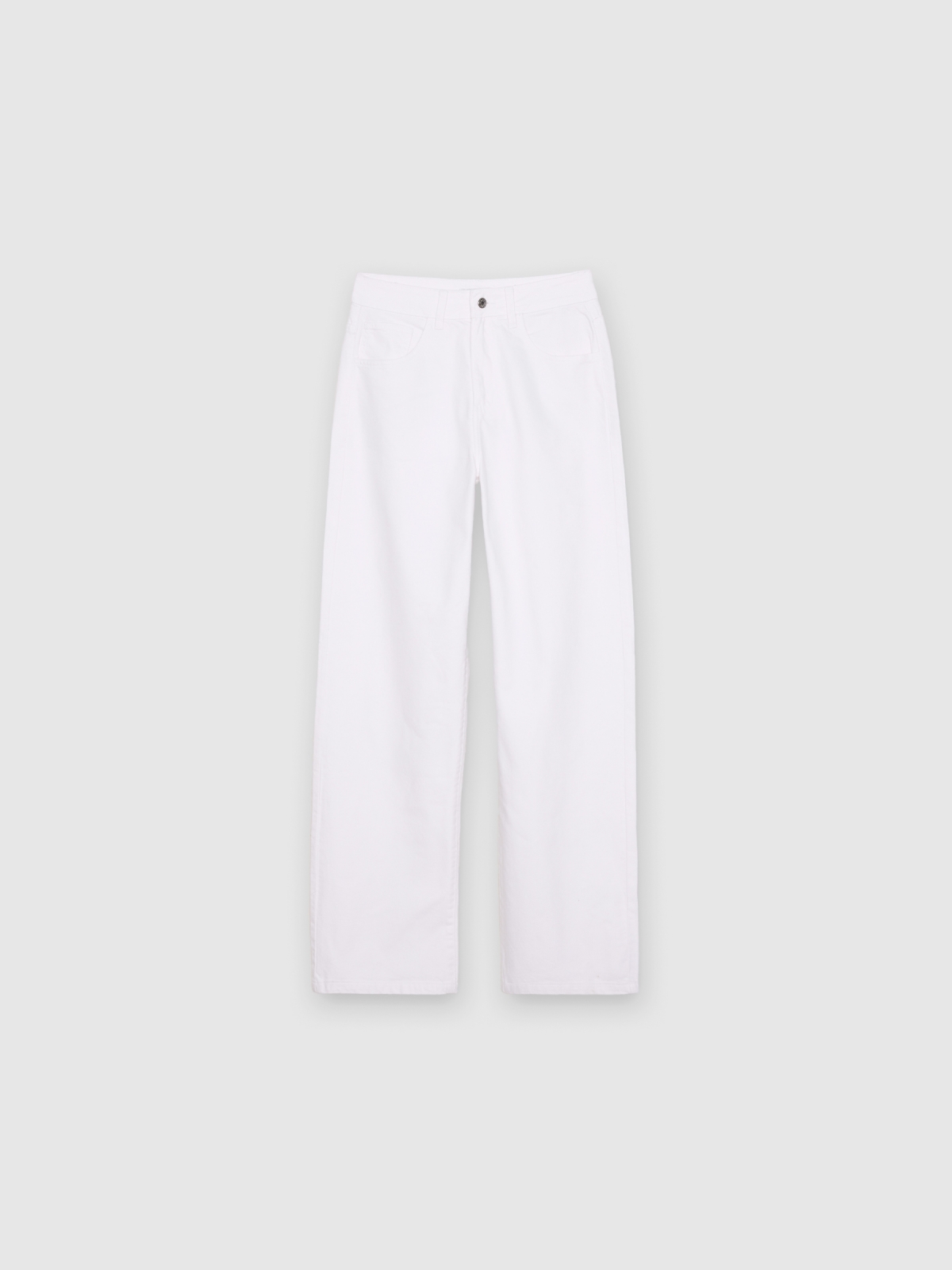%Pto% Straight twill pants white front view