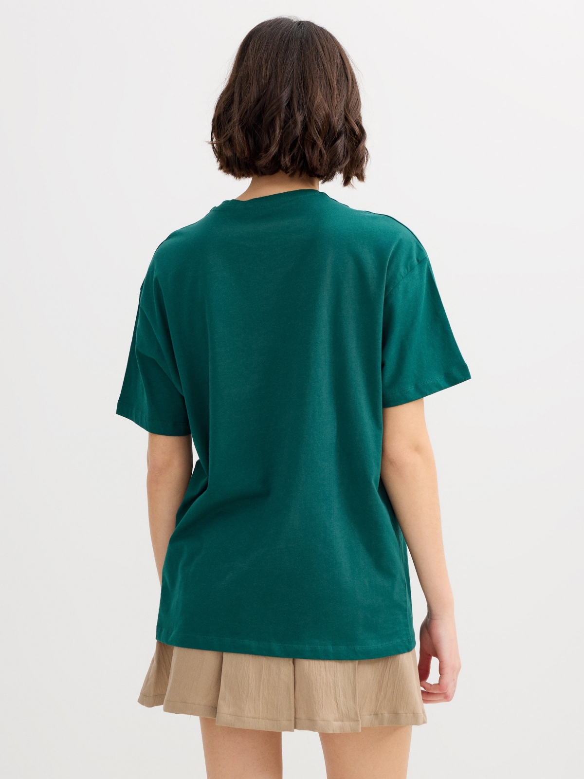 Inspiration T-shirt dark green middle back view