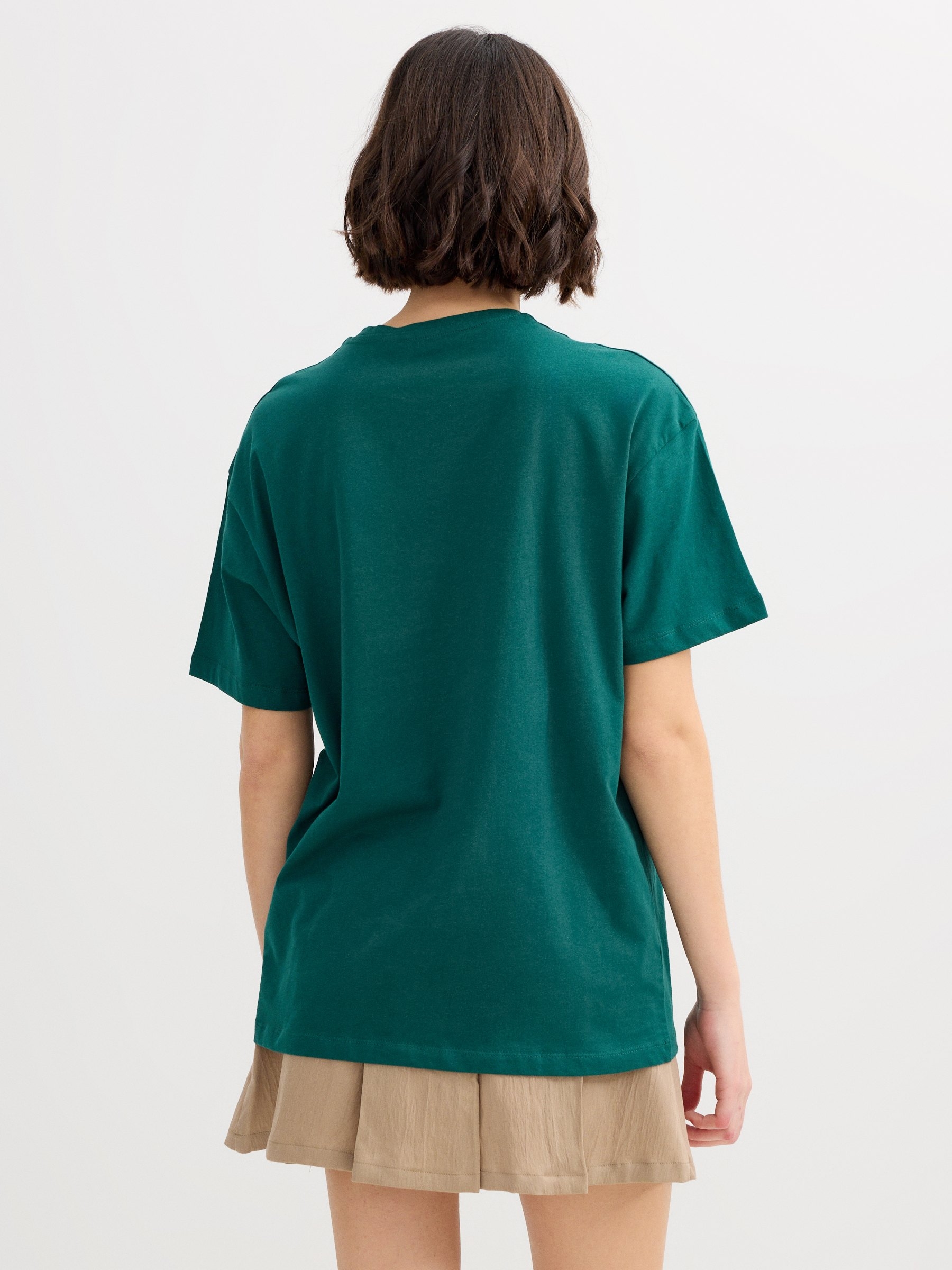 Inspiration T-shirt dark green middle front view