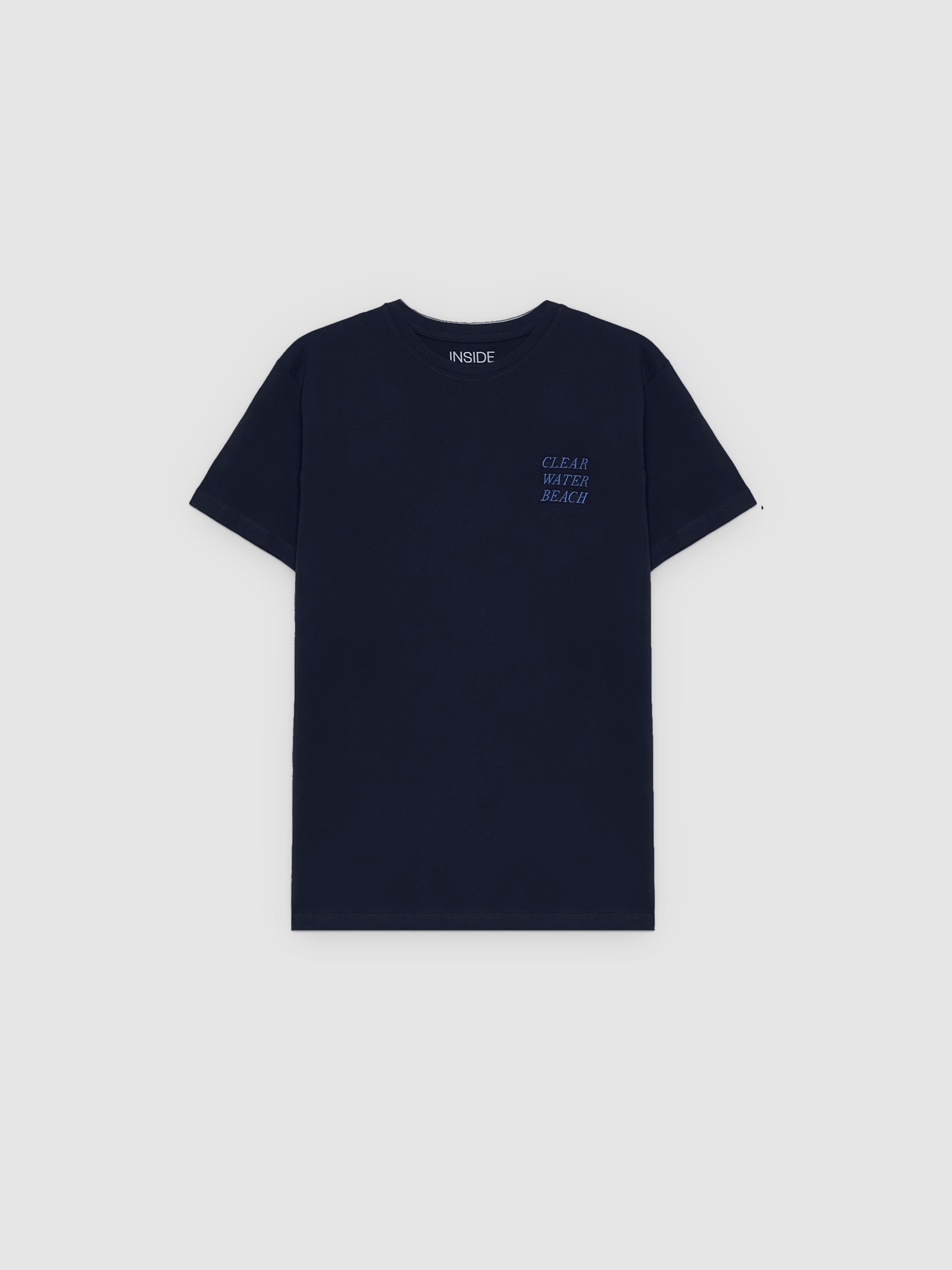 Camiseta Clear Water Beach azul marino vista media frontal