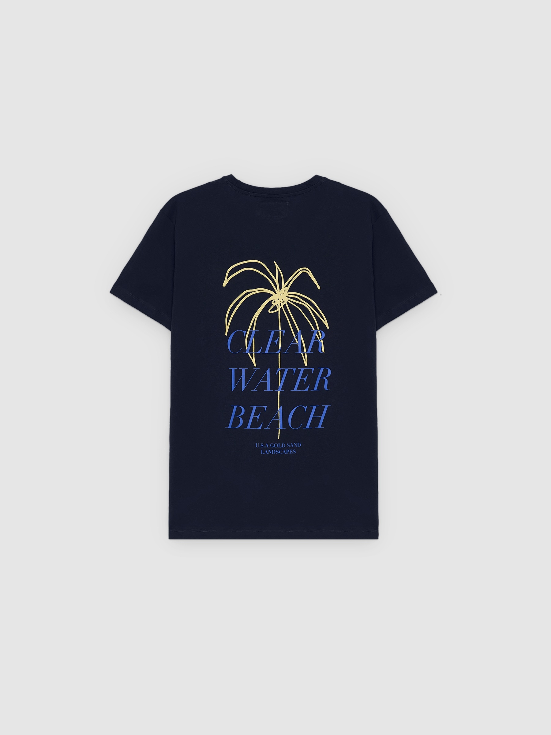 Camiseta Clear Water Beach azul marino vista media frontal