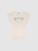 %Pto% Budapest sleeveless shirt off white front view