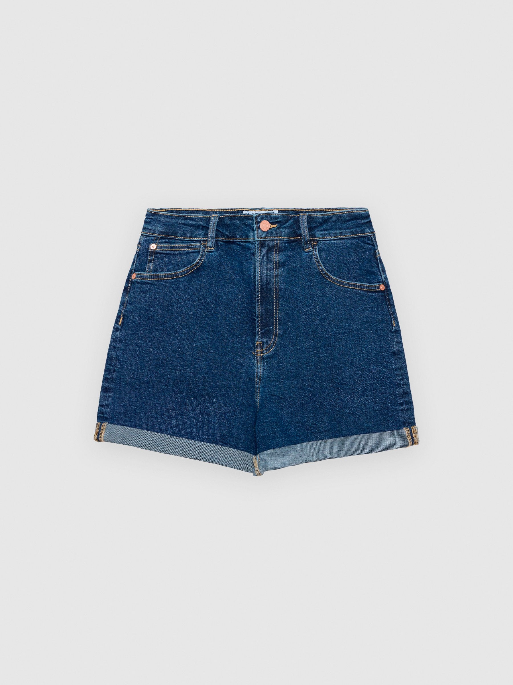Shorts denim tiro alto