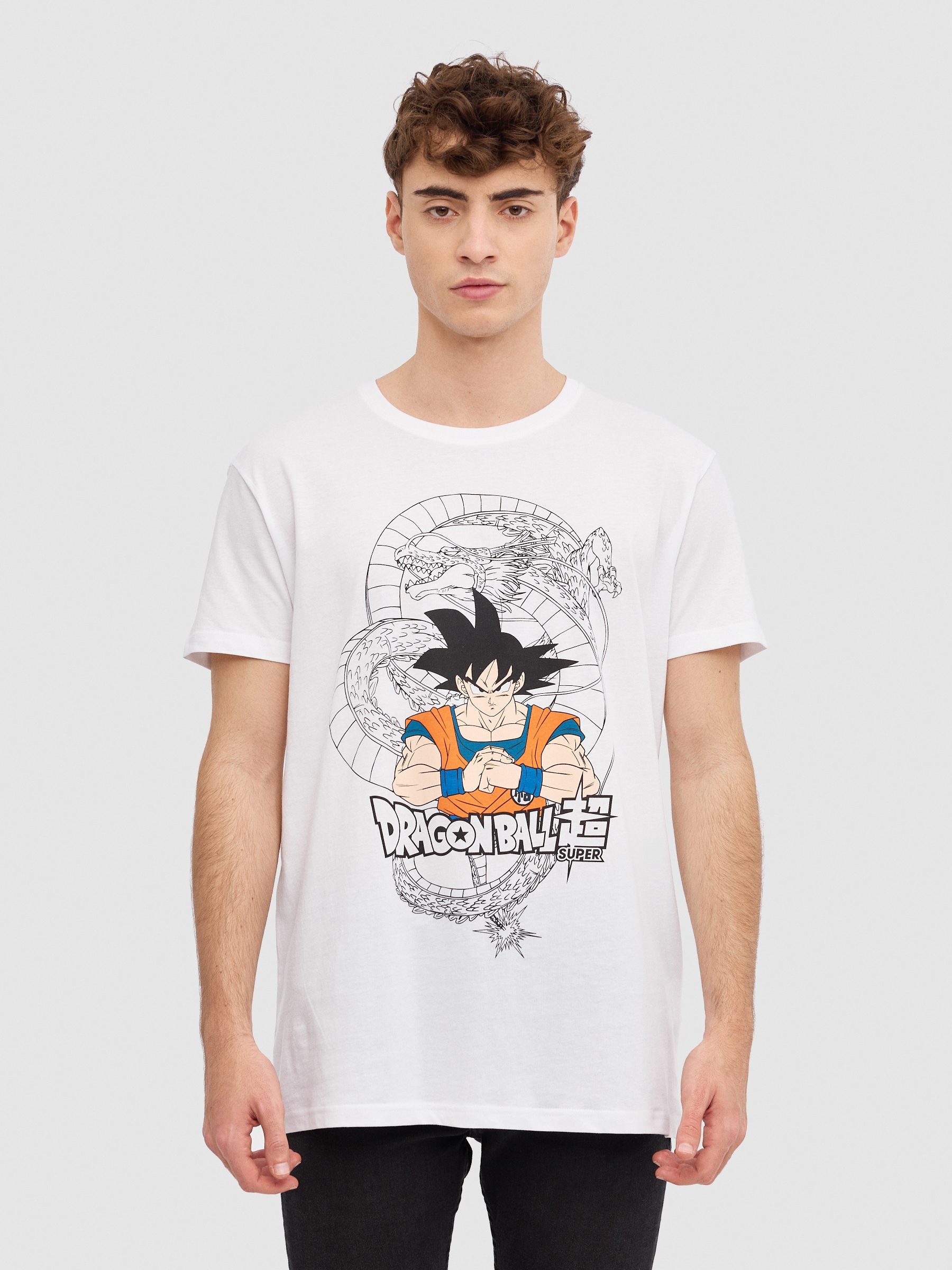 Dragon Ball Super t-shirt white middle front view