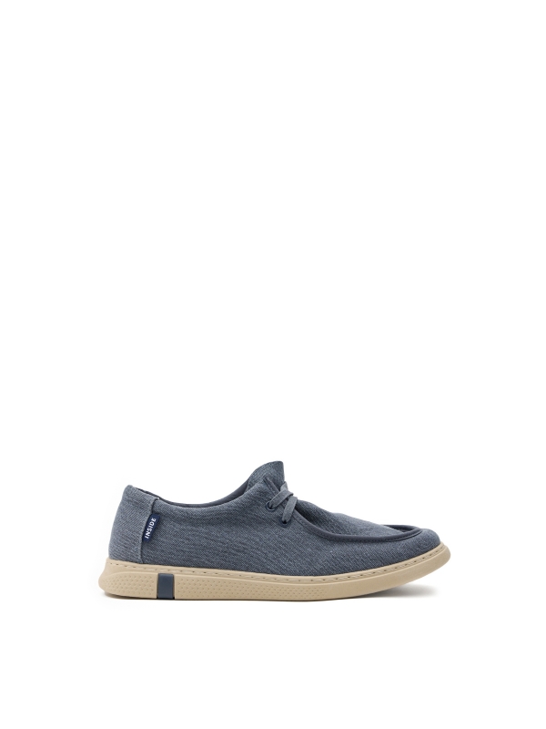 Deportiva bordón denim azul acero