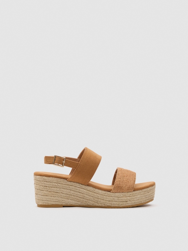Wedge wide straps cinnamon