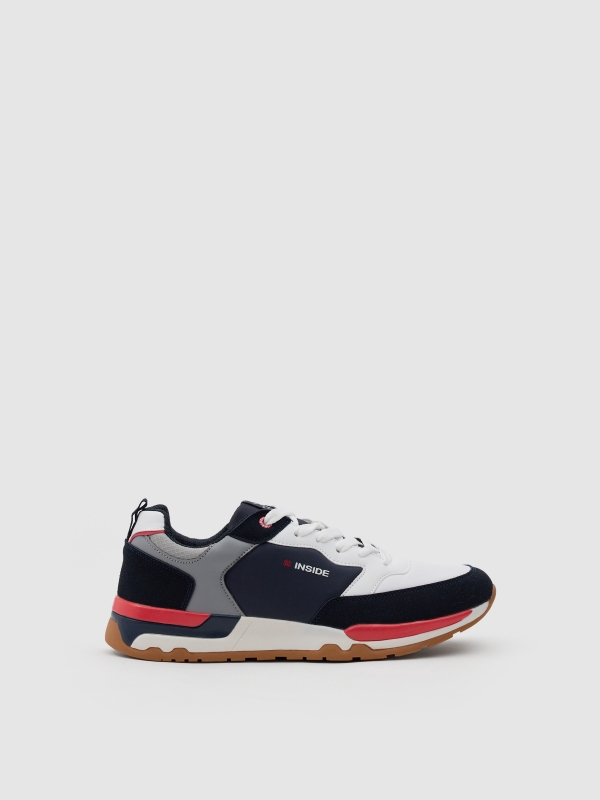 Ténis contraste cor multicolorido