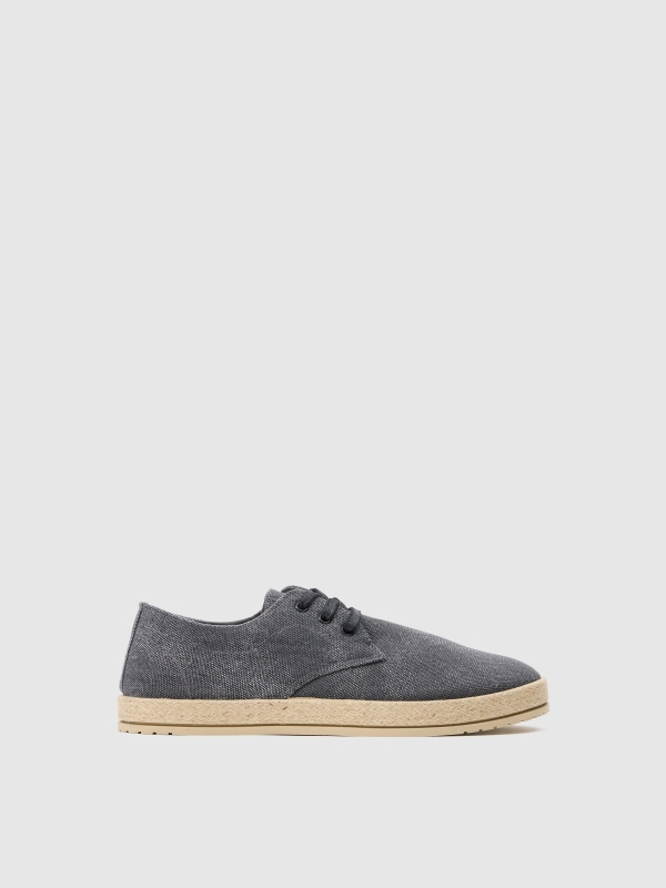 Jute sole trainer black