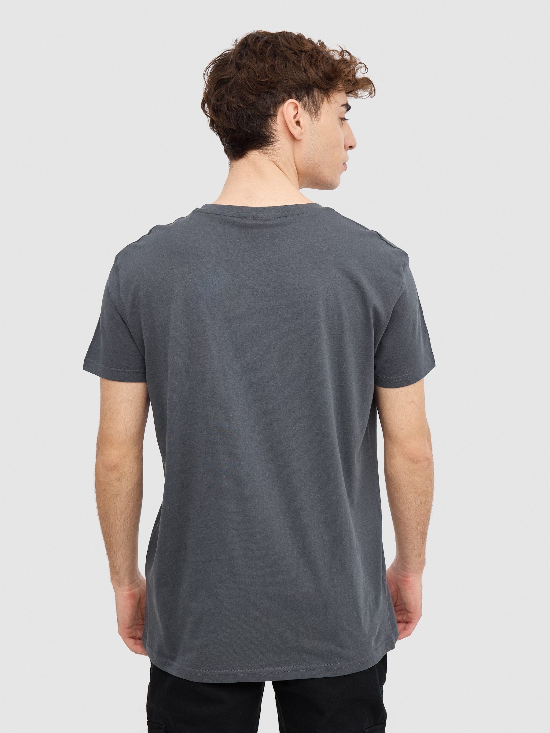 Goku T-shirt dark grey middle front view