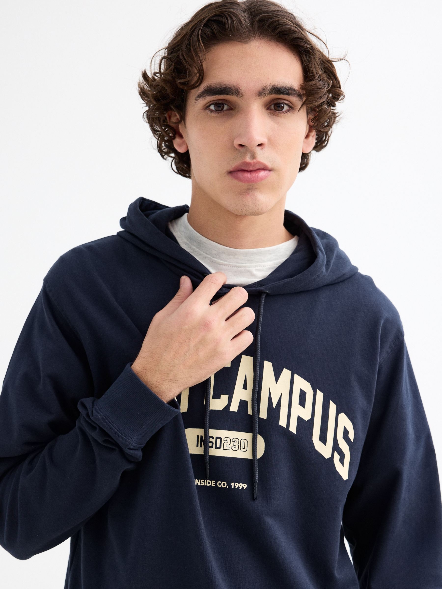 University Sweatshirt navy middle front view