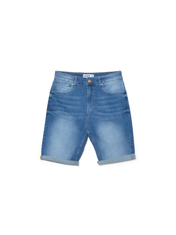  Bermudas denim slim azul vista frontal