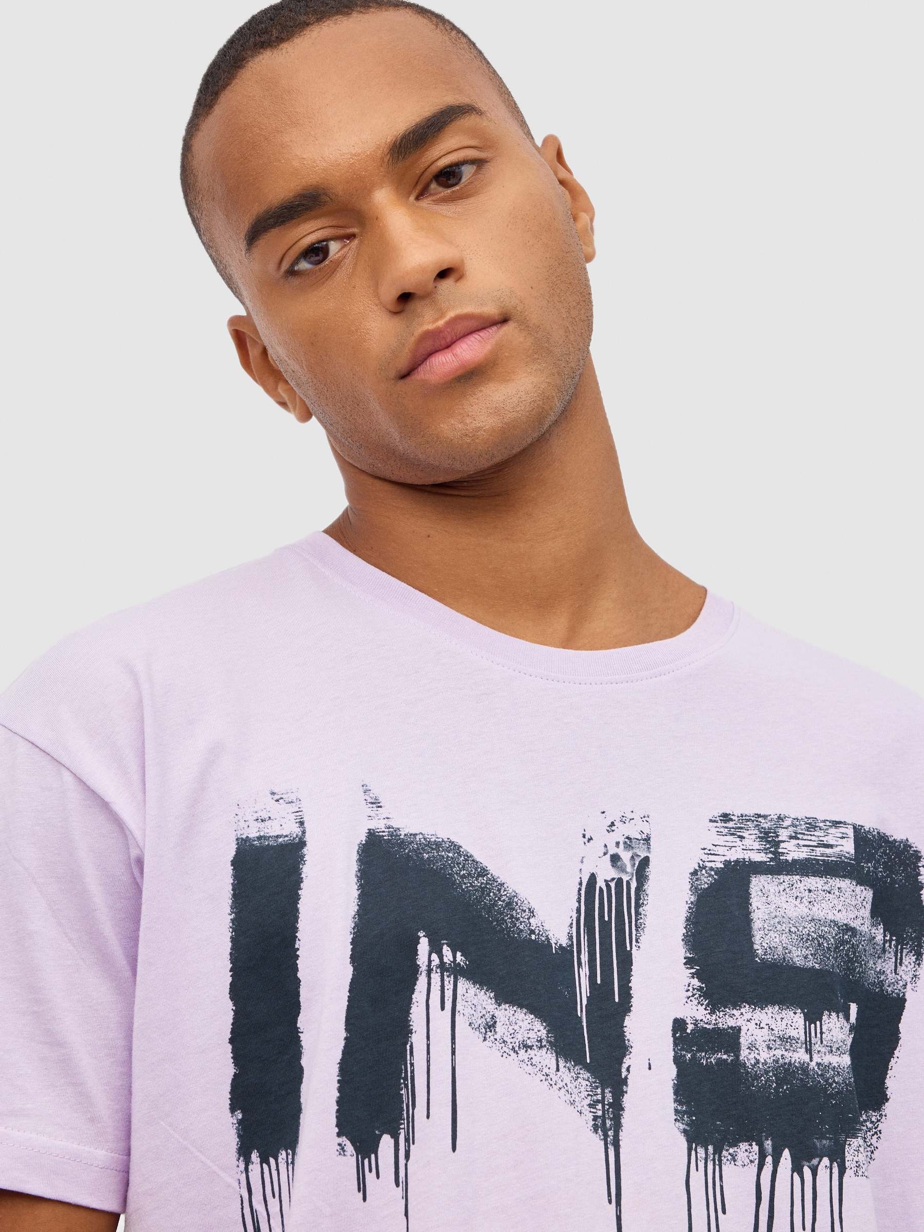 INSIDE spray T-shirt purple middle front view