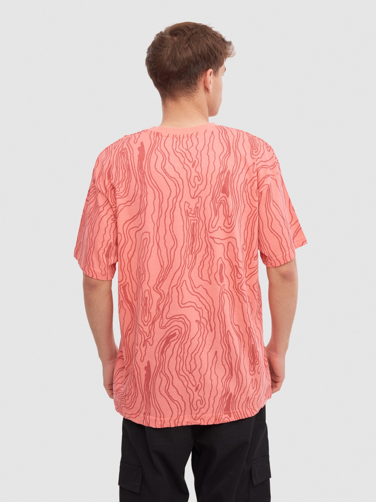 Allover waves t-shirt pink