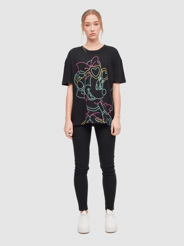 Minnie oversize t-shirt black front view