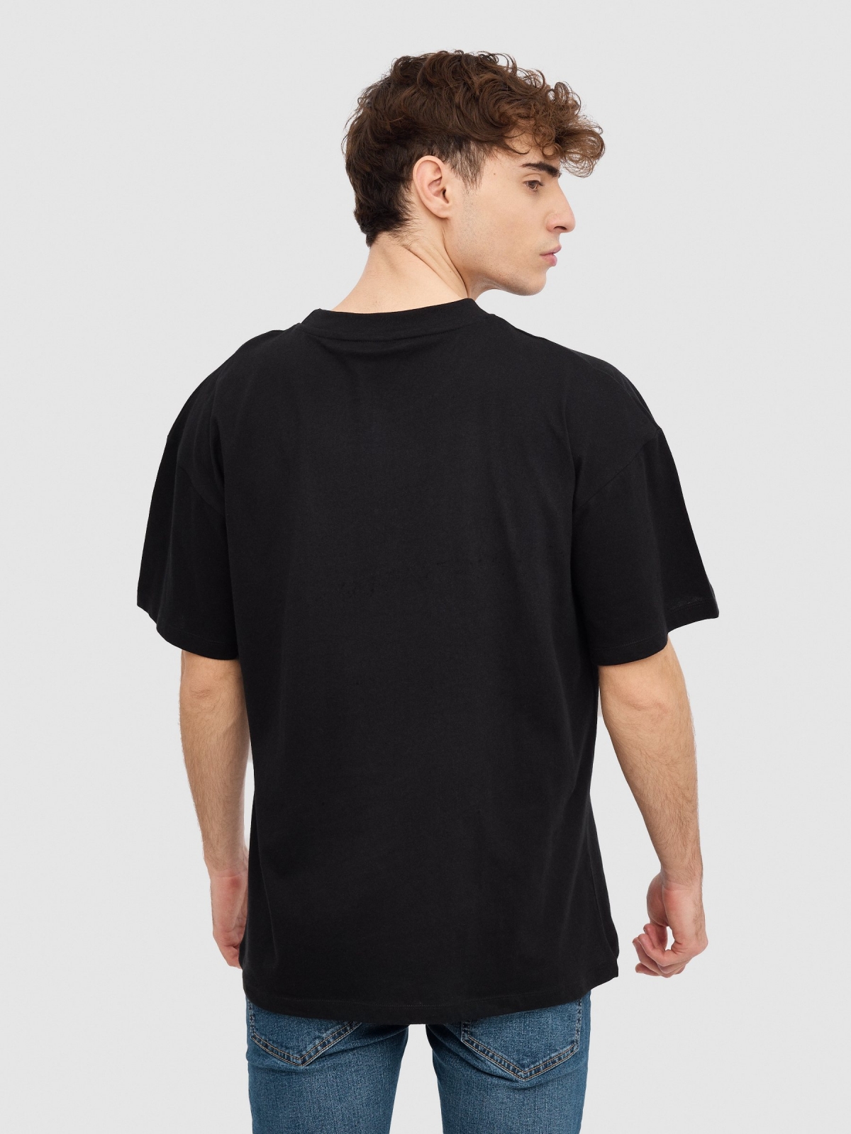 T-shirt do Mandaloriano Grogu preto vista meia traseira