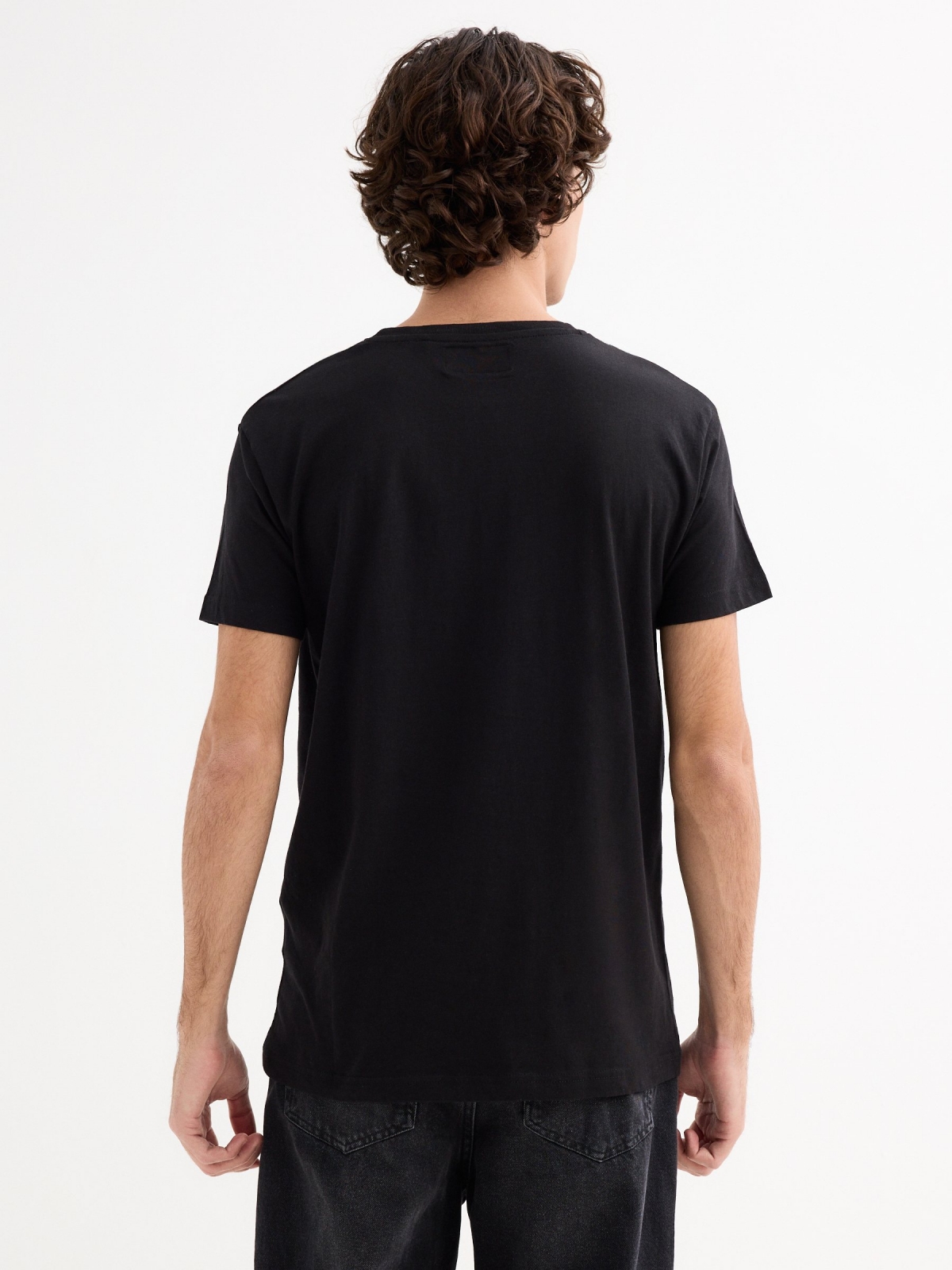 Camiseta INSIDE logo negro vista media trasera