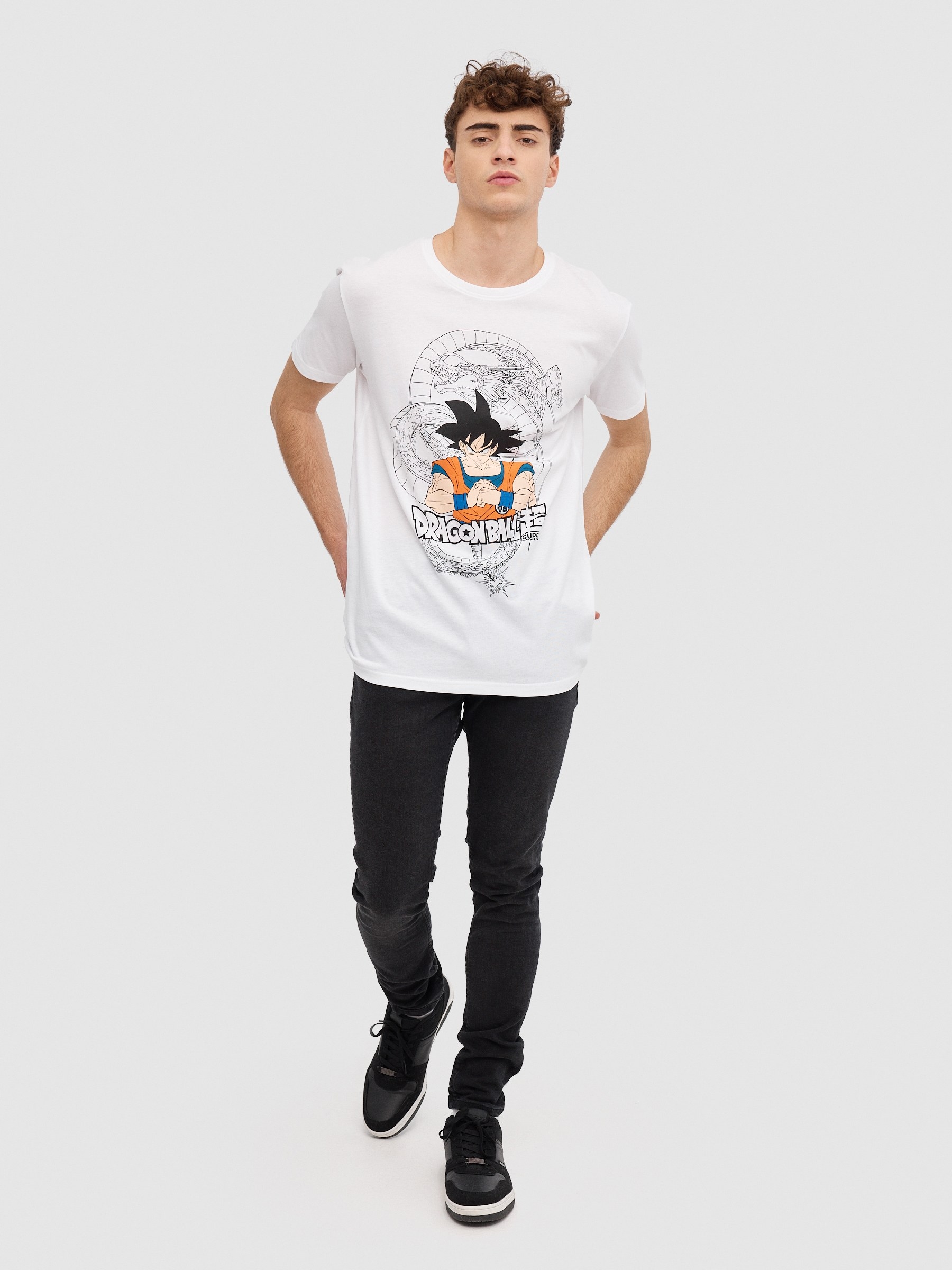 Dragon Ball Super t-shirt white middle front view