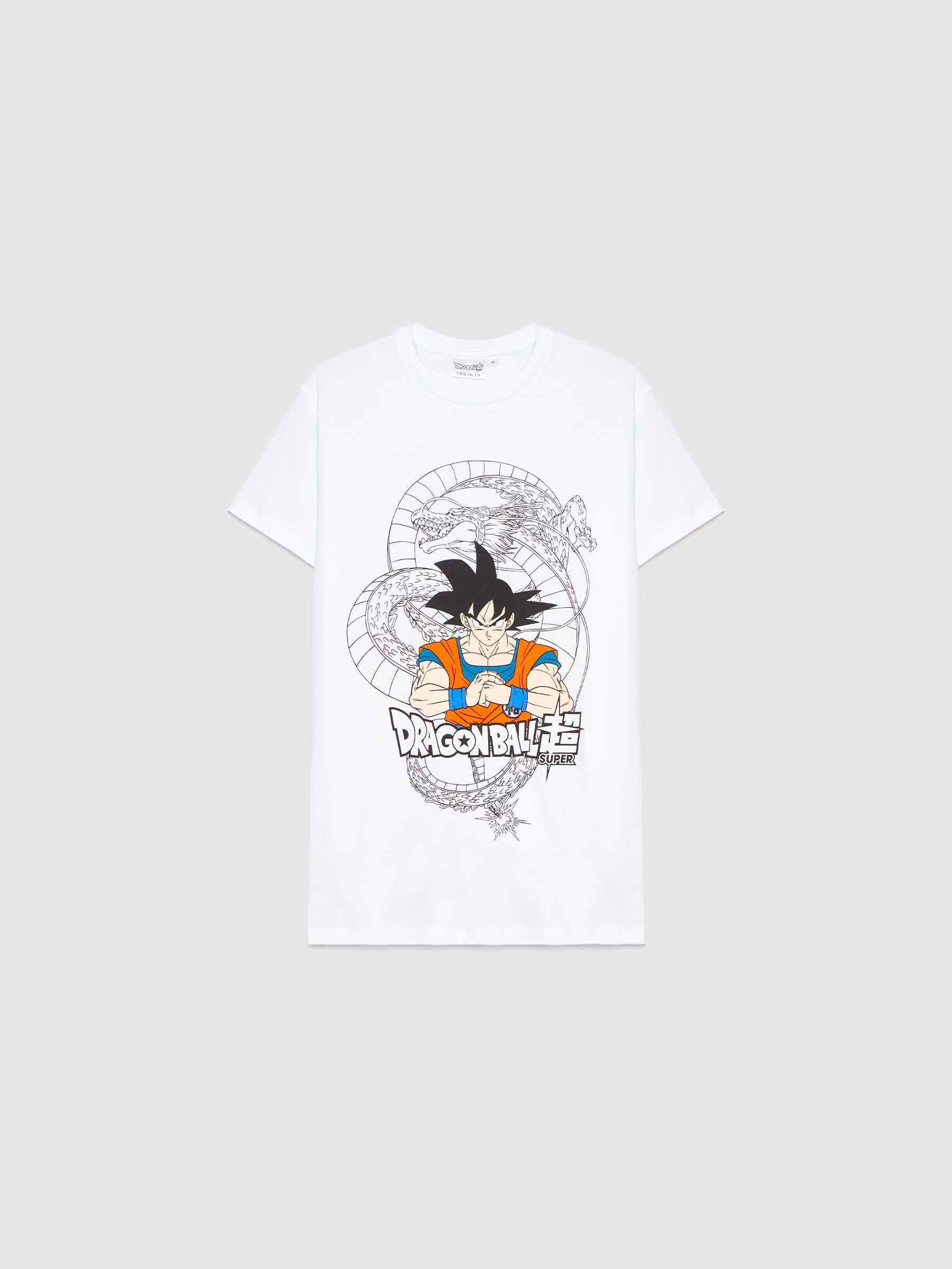 Camiseta Dragon Ball Super blanco vista media frontal