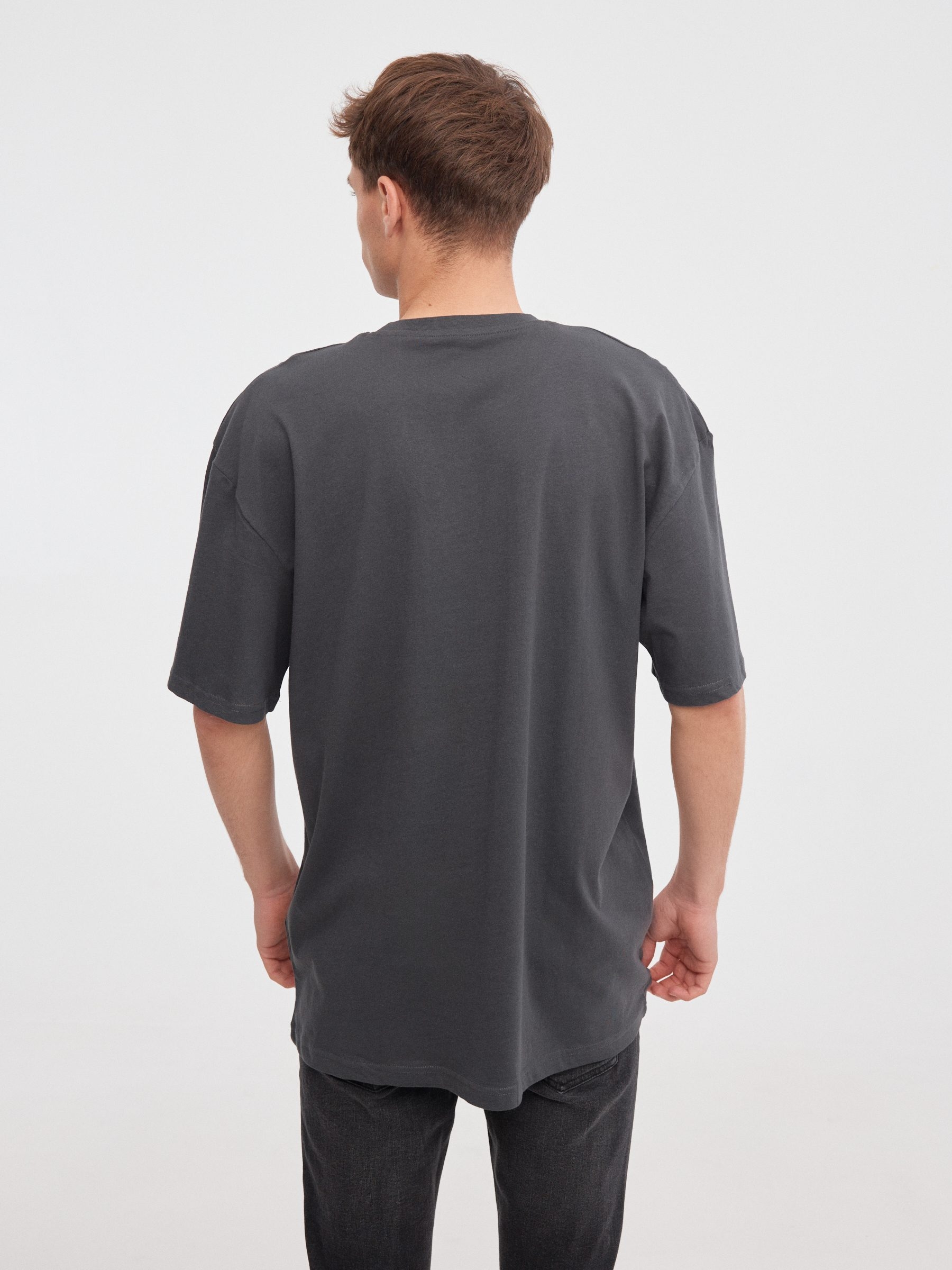 Camiseta AC/DC gris oscuro vista media frontal