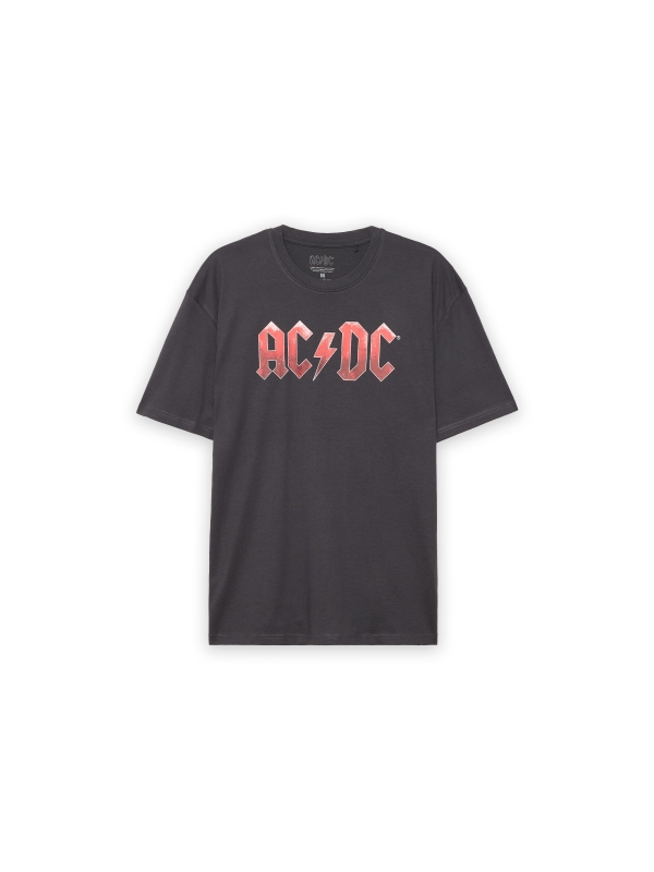  Camiseta AC/DC gris oscuro vista frontal