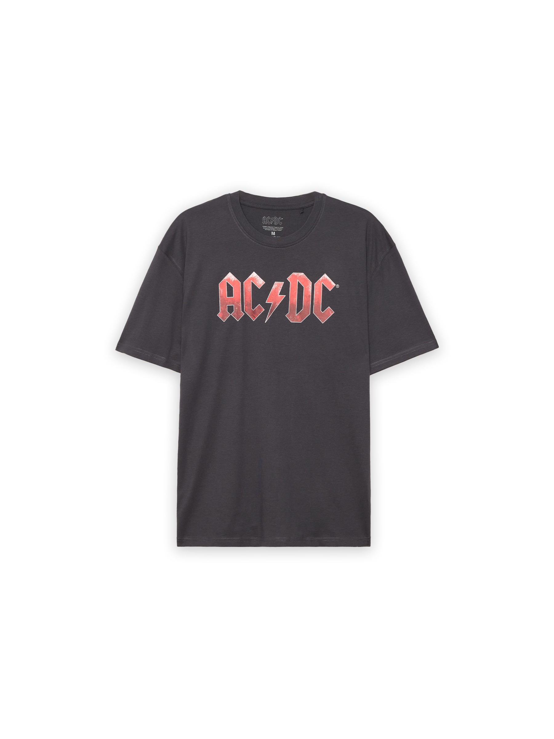 Camiseta AC/DC gris oscuro vista media frontal