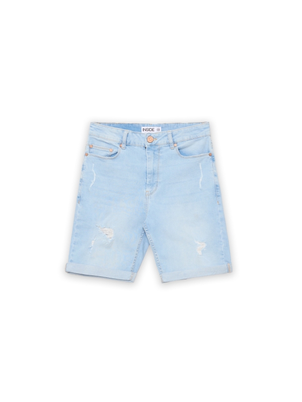  Bermudas denim skinny azul vista frontal