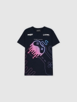 %Pto% Gamer T-shirt navy front view