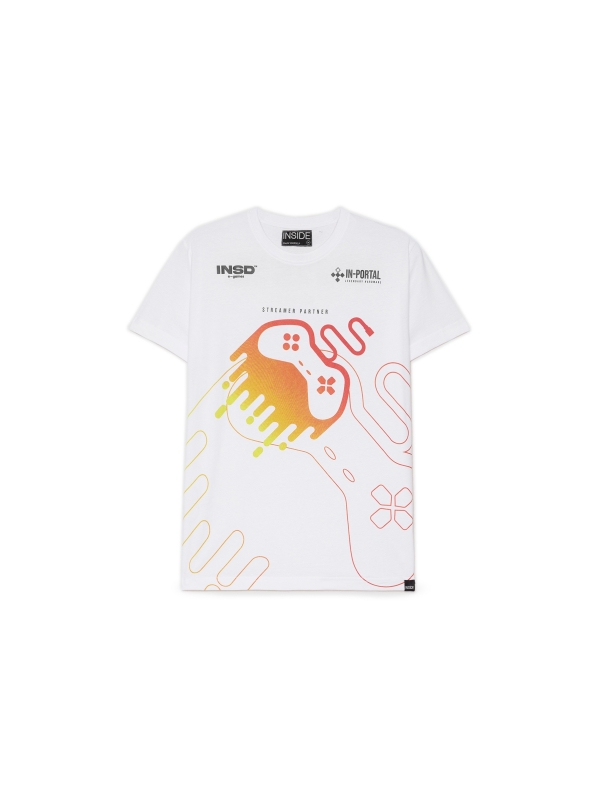  Camiseta Gamer blanco vista frontal