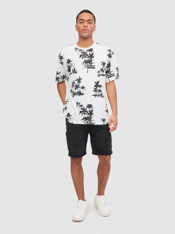 Beach landscapes T-shirt white front view