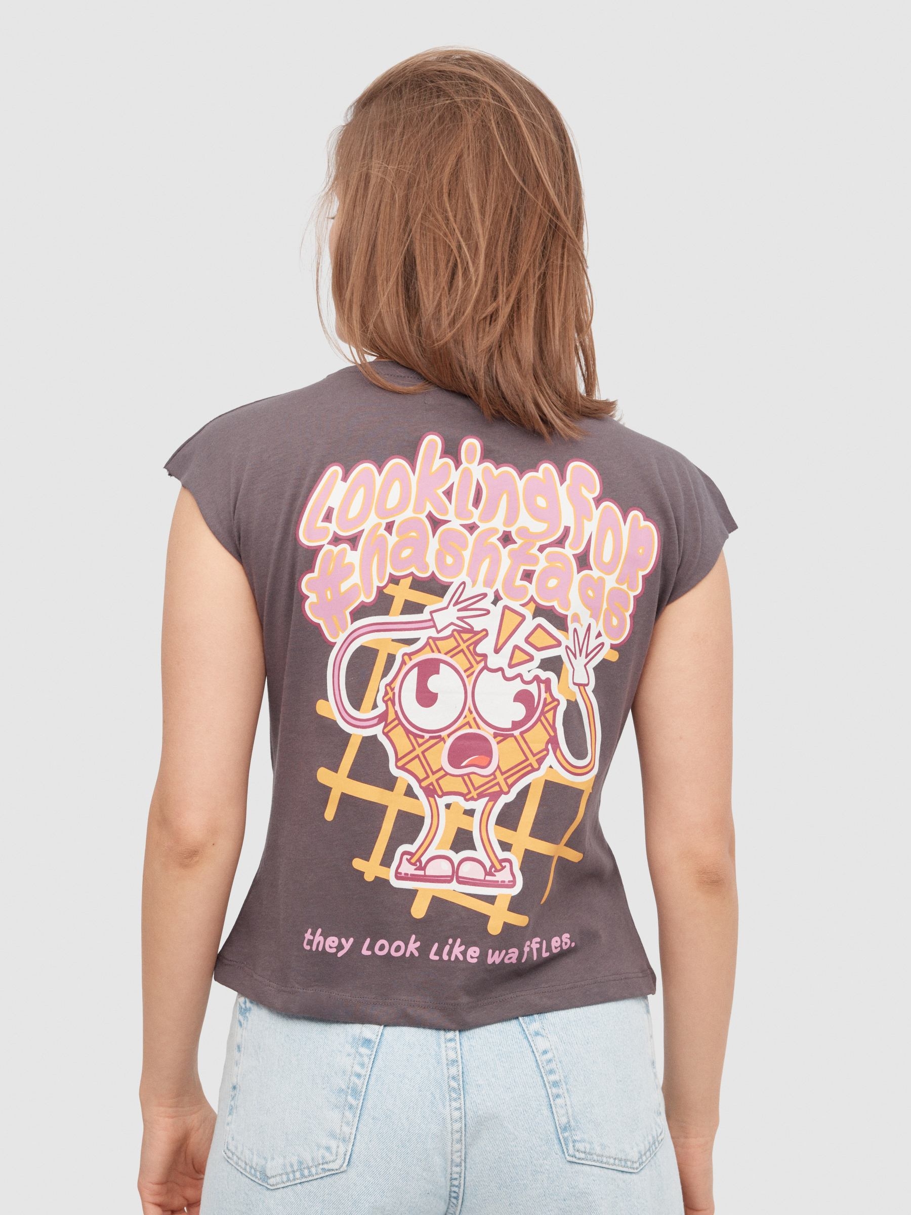 Hashtags t-shirt dark grey middle front view