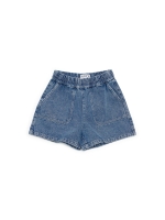 %Pto% Lightweight denim shorts blue front view