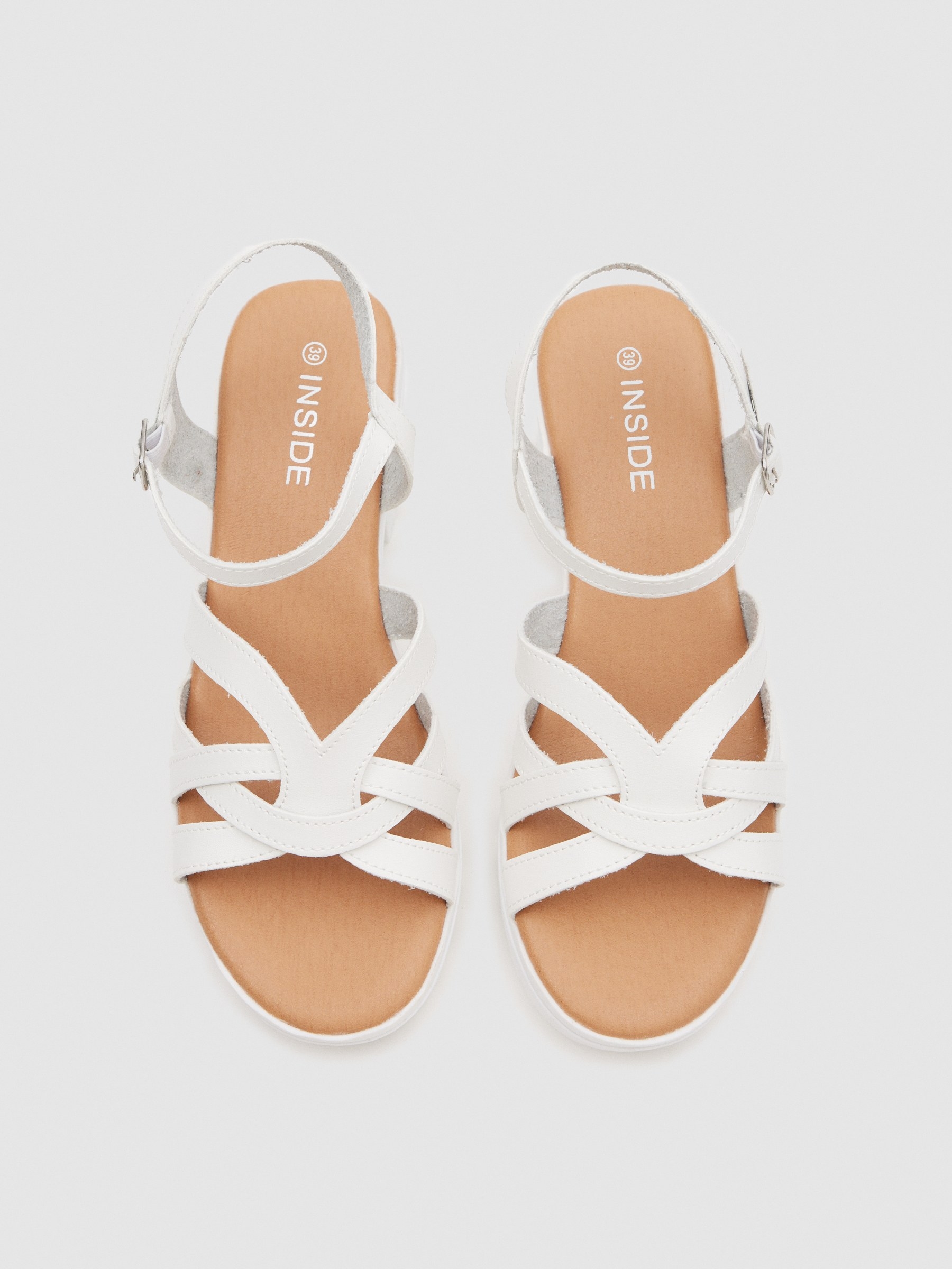 Sandal cross straps white