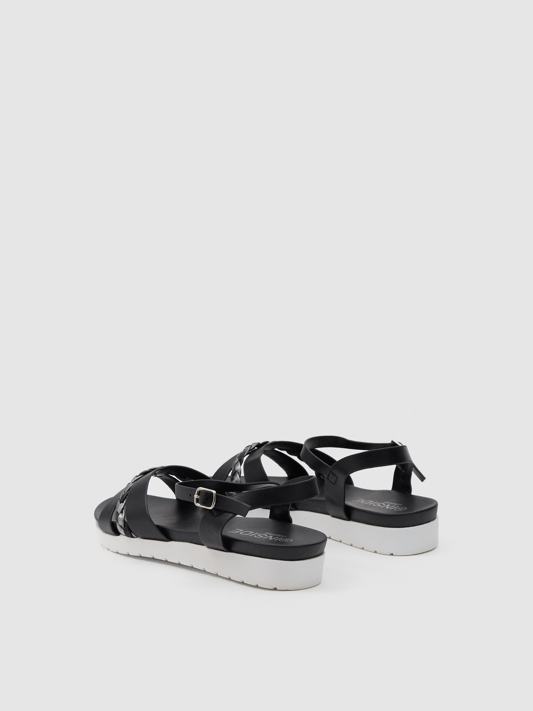 Braided sandal black