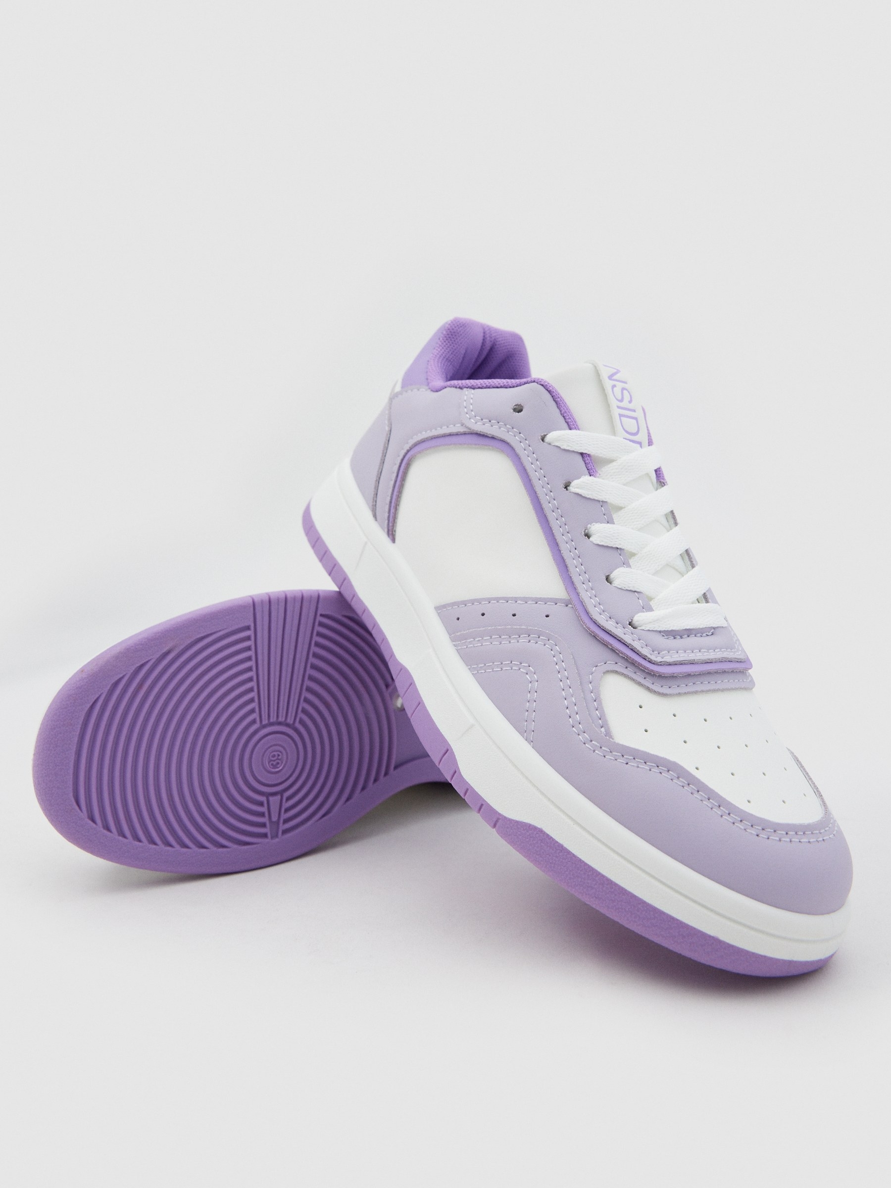 Deportiva skater combinada blanco