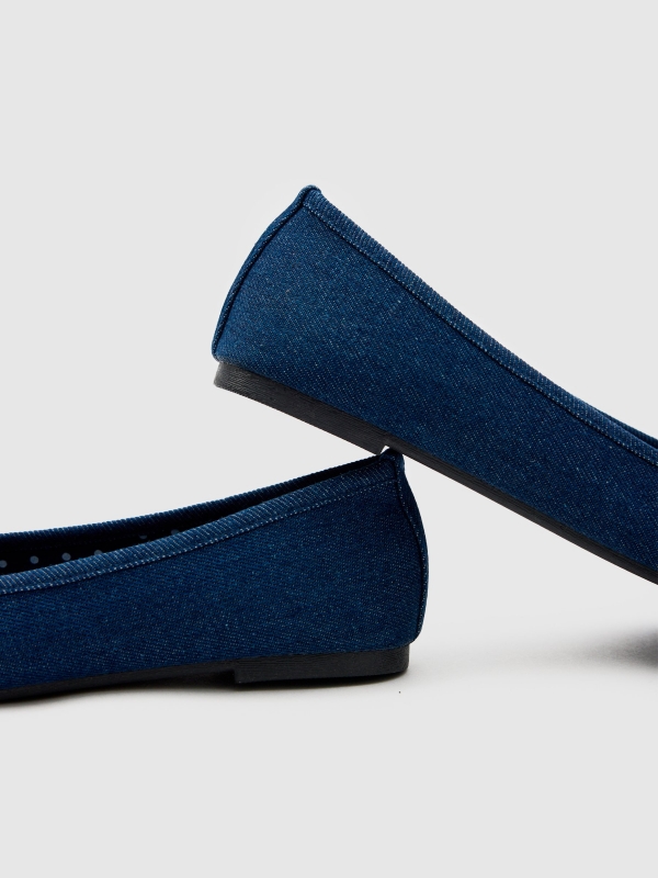 Sabrina laço denim azul vista detalhe